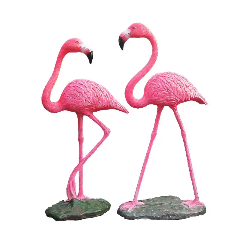 Flamingo sculpture life size garden flamingo statue