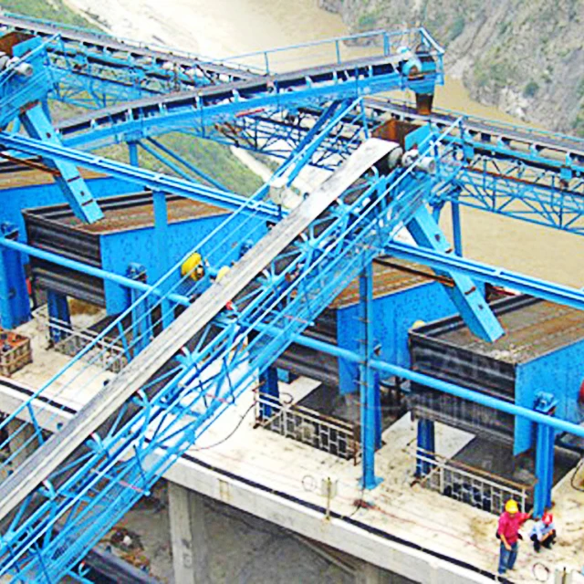 Inclined rubber belt conveyor price sell well in stone crushing line, mining, construction