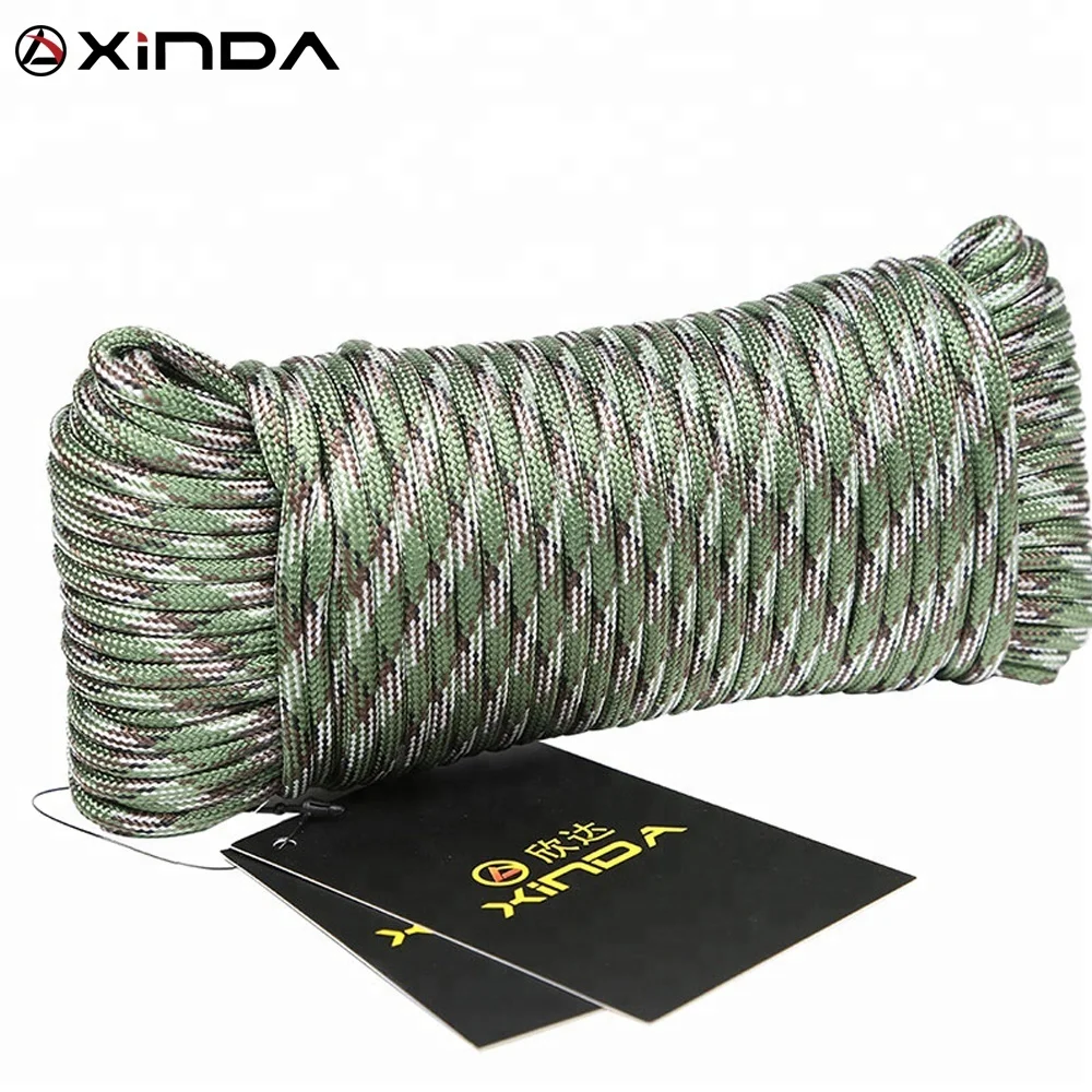 XINDA  high tensile strength polyester 2.9KN 4mm paracord rope for climbing aid tent camping