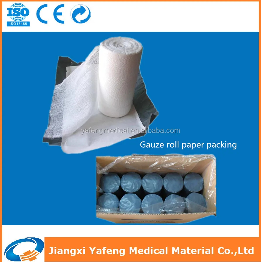 40s,32s,21s, 19x15,24x20,30x20 mesh 4 PLY Medical Bleached Hydrophilic Absorbent Cotton Gauze Roll