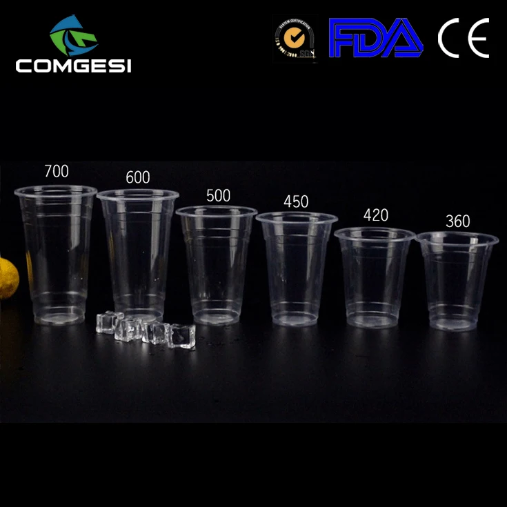 
disposable plastic pp ps pet PLA cup with dome flat lid cover 6 7 8 9 10 12 16 20 oz supplier wholesales logo color size custom 