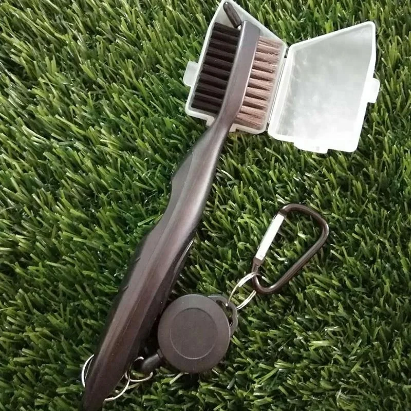 
2021 hot selling golf club cleaning brush with cap protection 