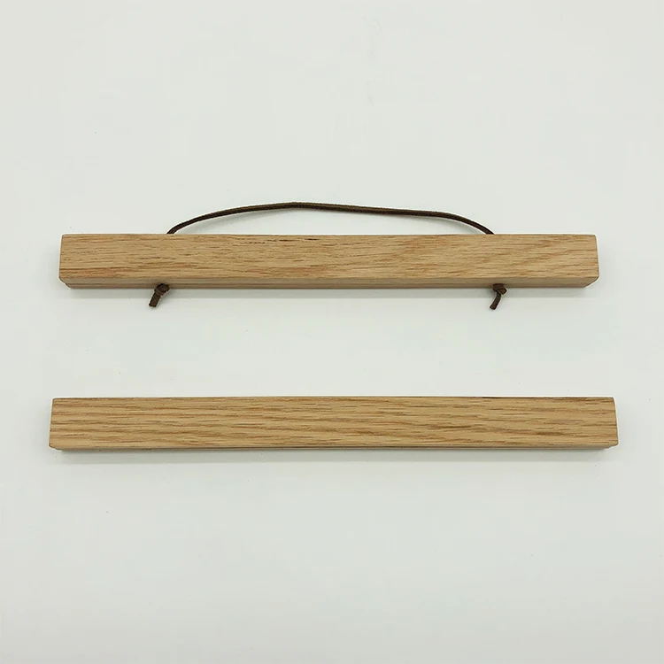 Solid Oak Hanger Bars With Strong Magnetic Grips Designed To Work With Any Poster Print Photographs Or Even Fabrics