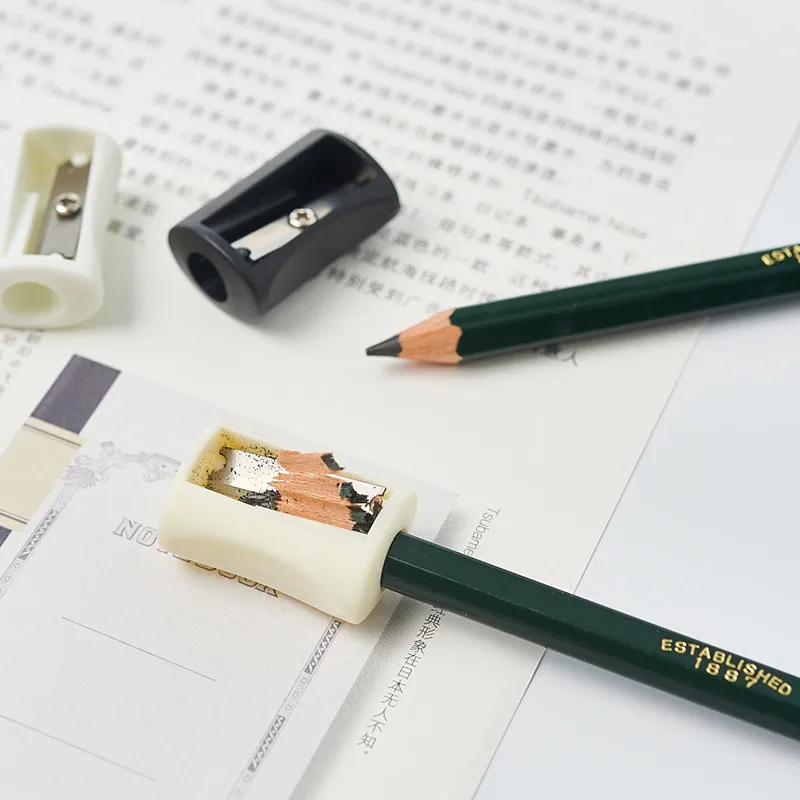 Прочные лезвия из нержавеющей стали, карандаш для макияжа, детская пластиковая ручная точилка