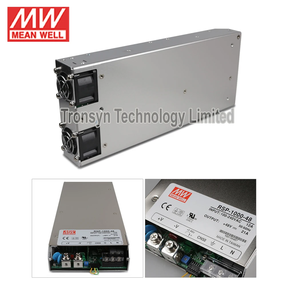 Single Output Parallel 1000W 48V Switching Power Supply Meanwell RSP 1000 48