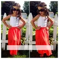 2016 Summer New Girls Suit Suspenders Dress 2pcs set leisure suits children s wear T shirt