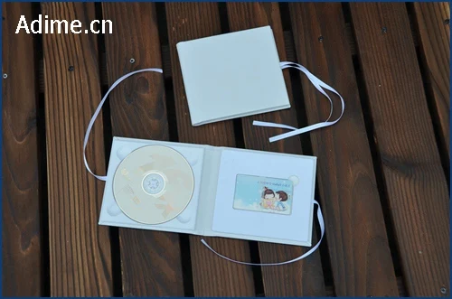 fabric linen velvet paper leather cotton CD DVD case with business card USB case box