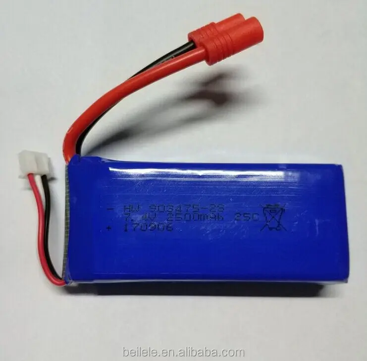 7.4V 2500mah rechargeable Lipo battery for X183 RC drone 903475 Li battery