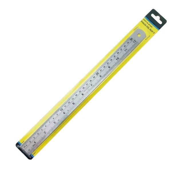 
[MEASPRO]30CM Metal Ruler Stainless Steel Straight Ruler 