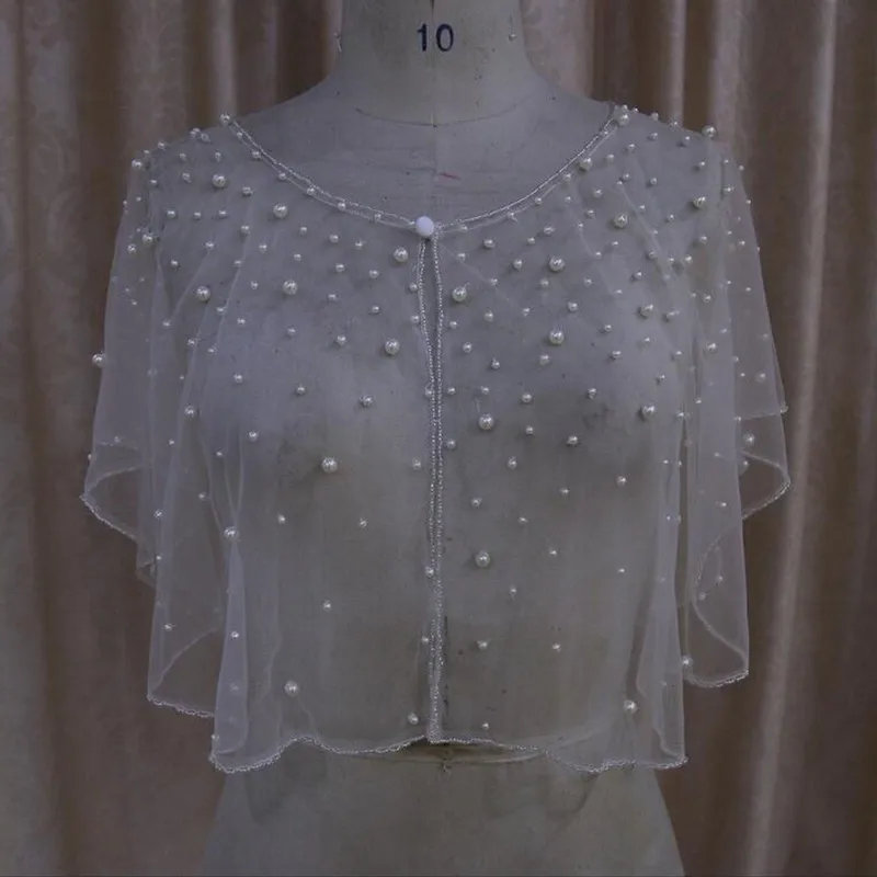 
NW1173 Bridal Tulle Beaded Jacket Wedding Bolero in Store 