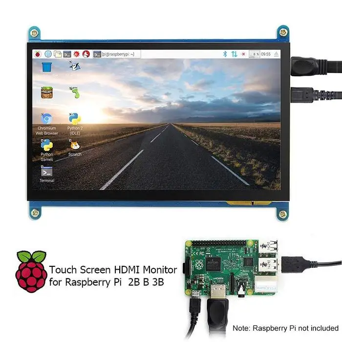 Raspberry Pi B+/2B 3B 7 Inch 1024X600 HDIM LCD Touch Screen