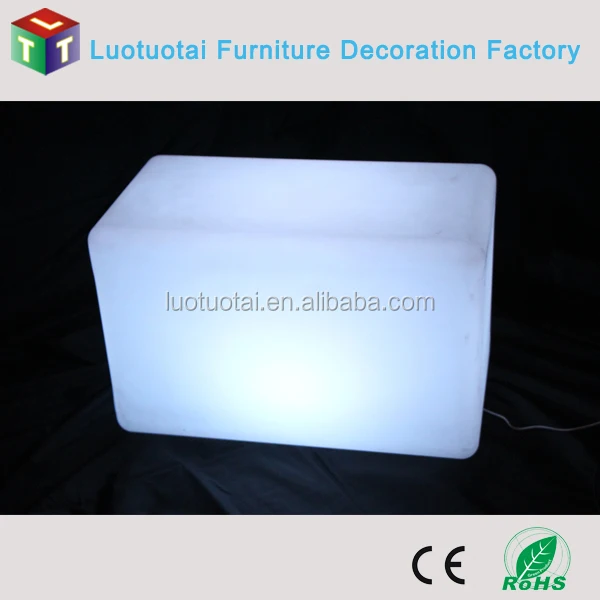 
55CM rechargeable Li-battery operated remote control PE LED bar stools/LED nightclub glow furniture LTT-LC01 