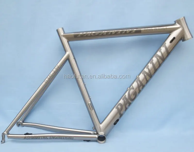 Hot sale titanium 700C road bike frame high quality diamond tube replaceable dropout internal cable routing frame