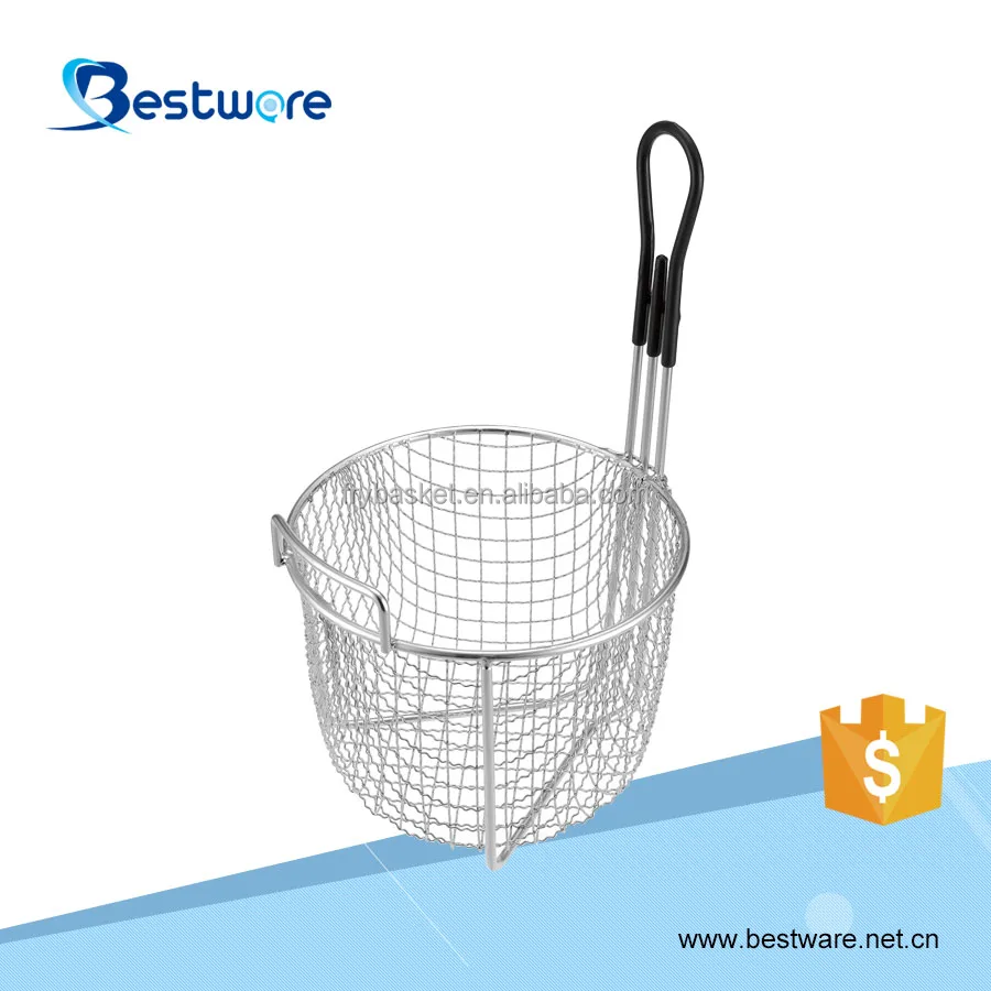 Горячая Распродажа, сетчатая корзина из нержавеющей стали для коммерческой фритюрницы, круглая проволочная корзина для жарки
