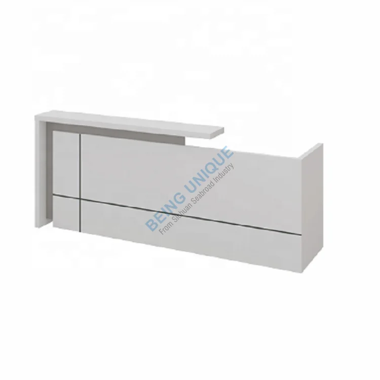 Высокое Качество Офисные деревянные дизайнерский прием фронтальный погрузчик счетчик офисный стол секретарь Компьютерного Стола оптом Передняя ножки для офисного