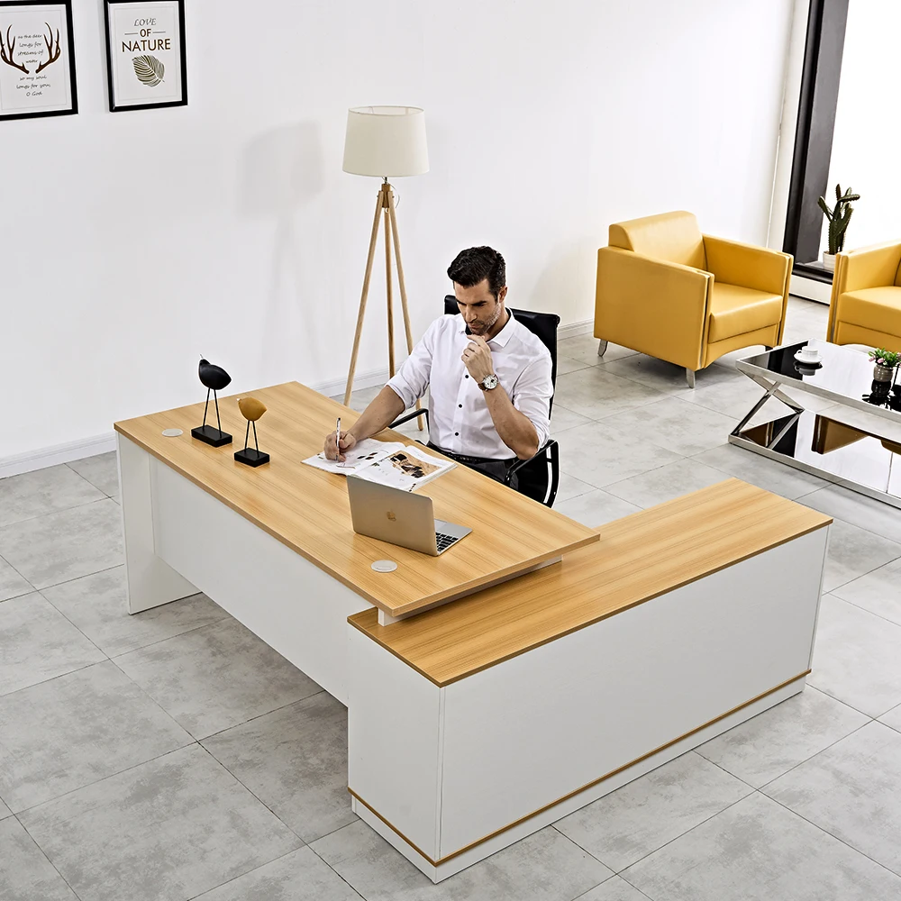 desk office  furniture material wooden executive modern office table