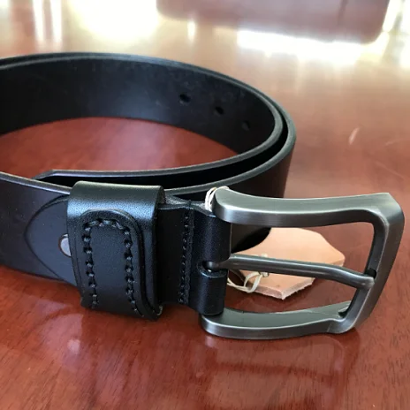 TOP Crown Leather Unisex Genuine Leather Belt/Cowhide Genuine Leather Belts with Handmade Stitching