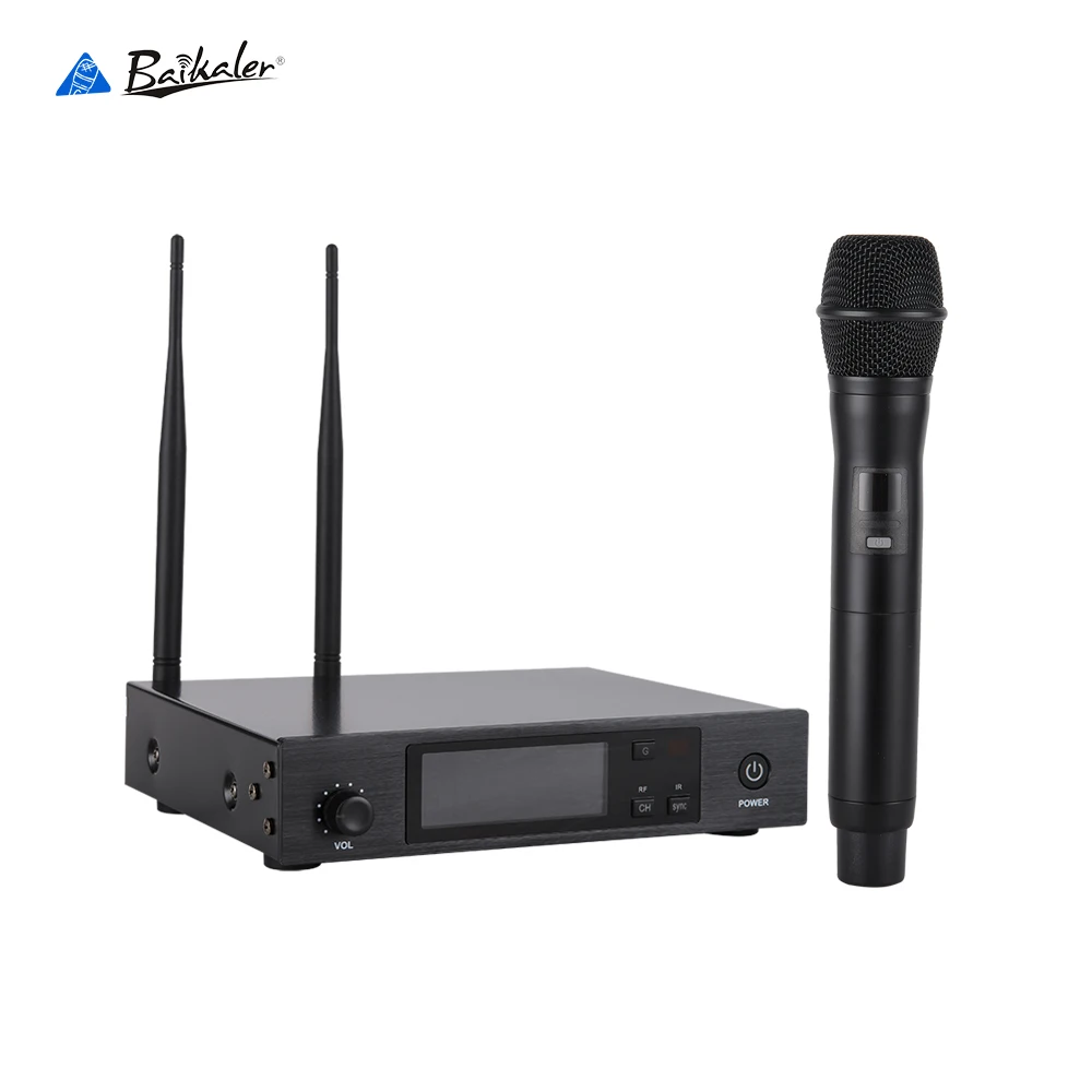 
Baikaler BK-D100 High Sensitive wireless single channel professional karaoke wireless handheld microphone 