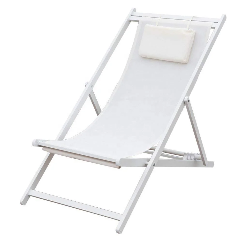 Aluminum Sea Textile Deck Chair for Pools Beach Resort Hotels