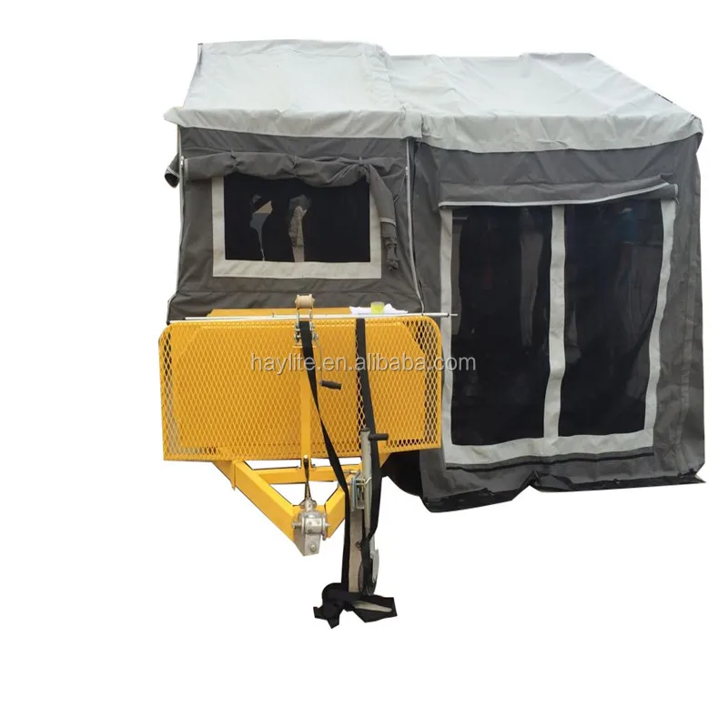 High quality galvanized camper trailer with canvas tent