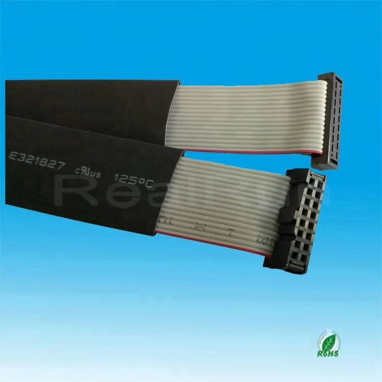 Customized connector 2.54mm IDC flat cable 28awg