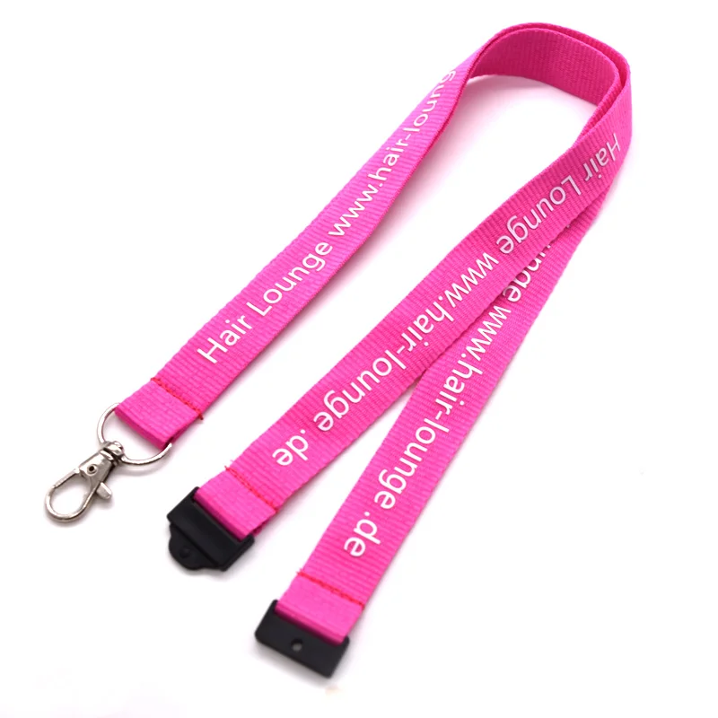 
Promotional giveaway screen printed safety clip lanyard for staff 