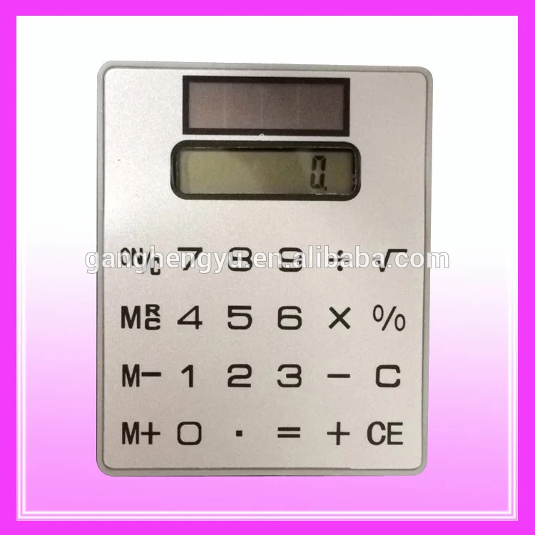 мини slim карт touch солнечного калькулятора, кредитная карточка солнечного калькулятора