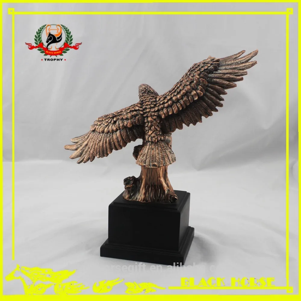 Copper Eagle Statue Trophy Resin Material Figurine Eagle Award Trophy