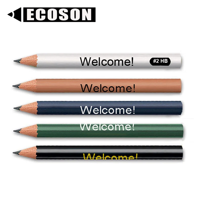 Mixed Custom Logo Print Half Golf Pencils Pocket Short Mini Sharpened High Quality Round #2 Lead Natural Wood Best Golf Pencil