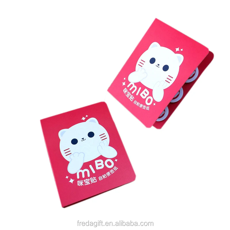 New design custom promotional sticky notes memo pad set die cut 3D blueberry purple notebook