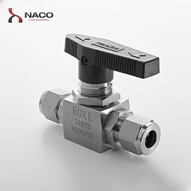 1/4 NPT 6000PSI Stainless Steel High Pressure Double Ferrule Ball Valve
