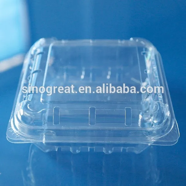 Alibaba китай пищевой пэт ясно навесные пластиковые раскладушка черника упаковочный контейнер