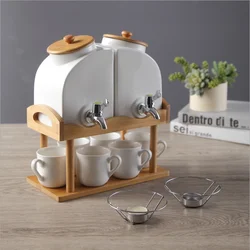 Best Fast Delivery Tea Set Porcelain with Bamboo Rack