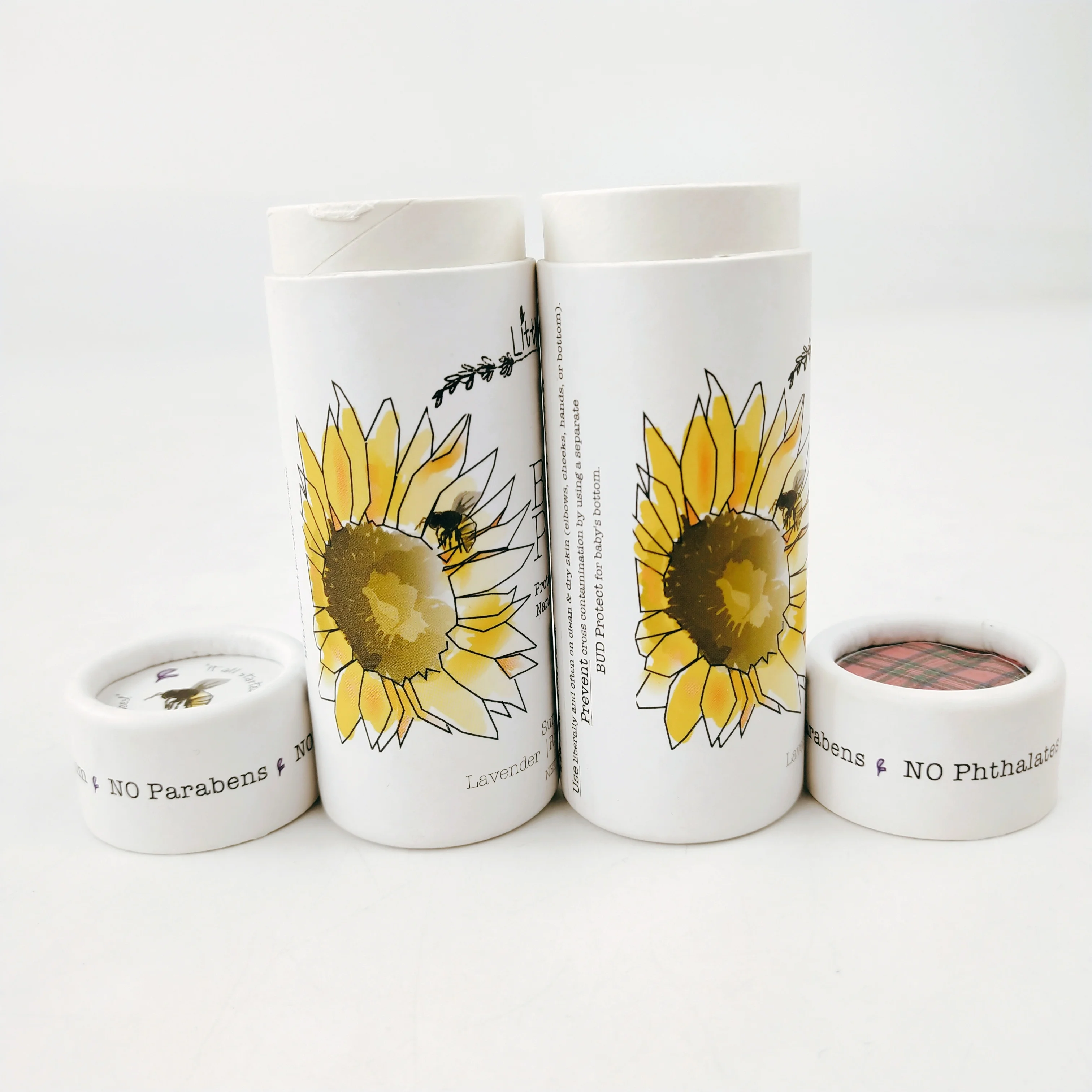 eco friendly paper deodorant stick container lip balm tube with aluminum foil inner (60838010985)