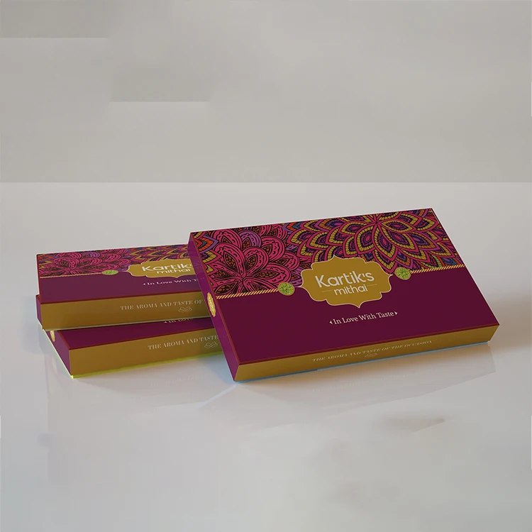 Hot Sale Factory Direct Price Design Carton Sweets Box Food Handmade Rigid Boxes Lid and Base Box Paperboard YL Packaging Accept