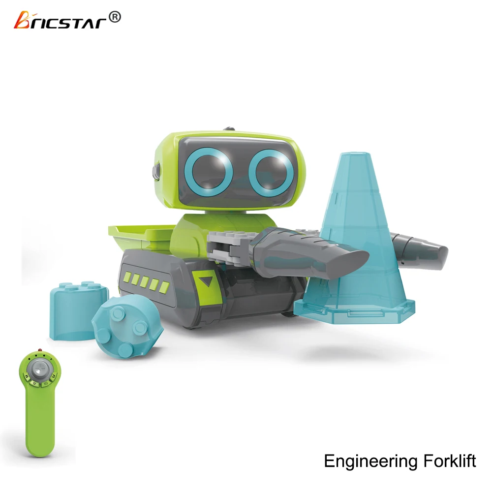 Bricstar Engineering forklift steam robot programmable toy with energy seting game