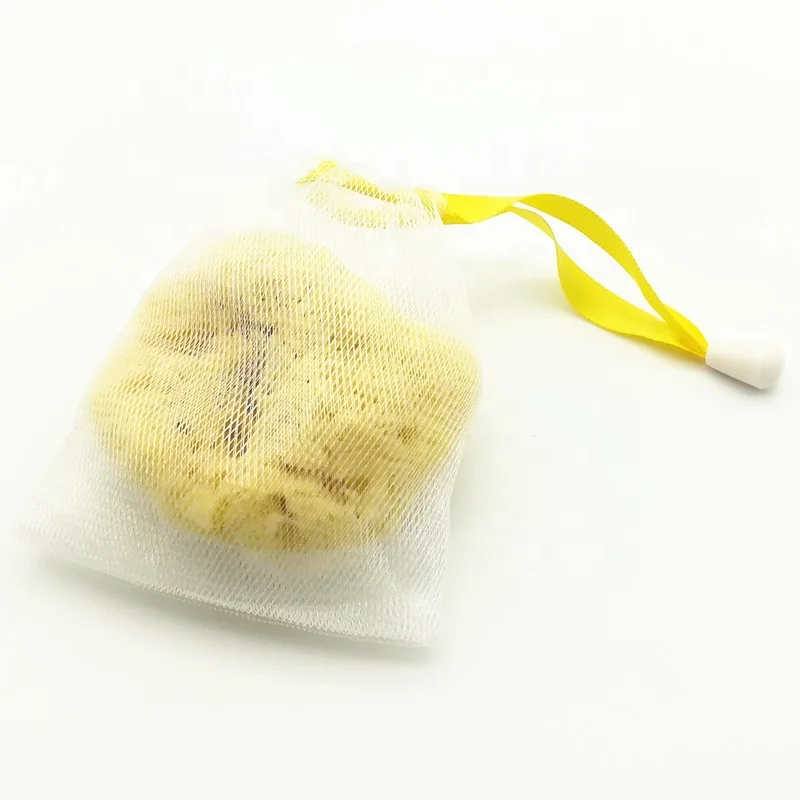 Custom Packaging Wholesale Rich Foaming Silk Skin Care Natural Facial Shower Puff Bath Sea Sponge