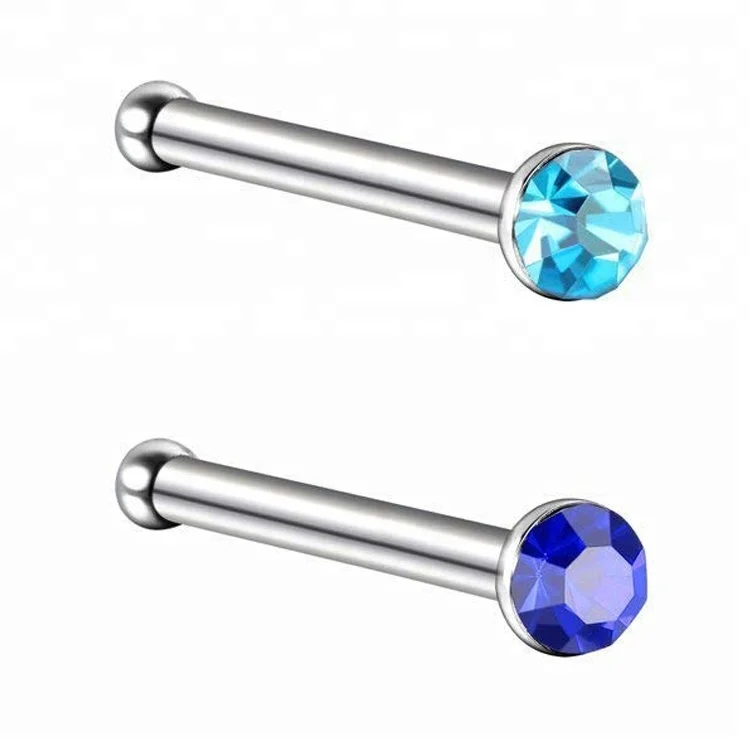 High Quality CZ Stone Indian Nose Ring Studs Cheap Price Jewelry Nose Pin
