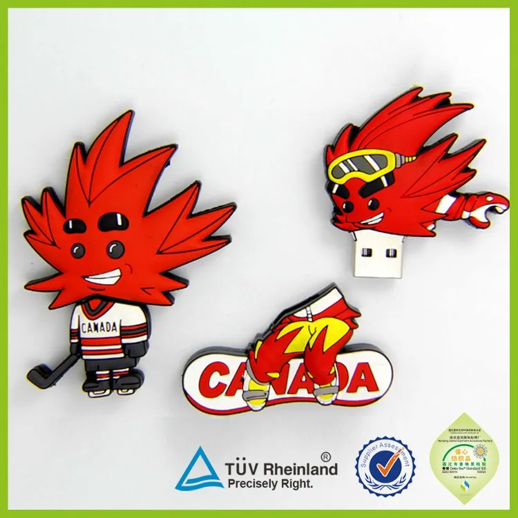 Cheap OEM silicone rubber cartoon character shape pvc usb flash drive
