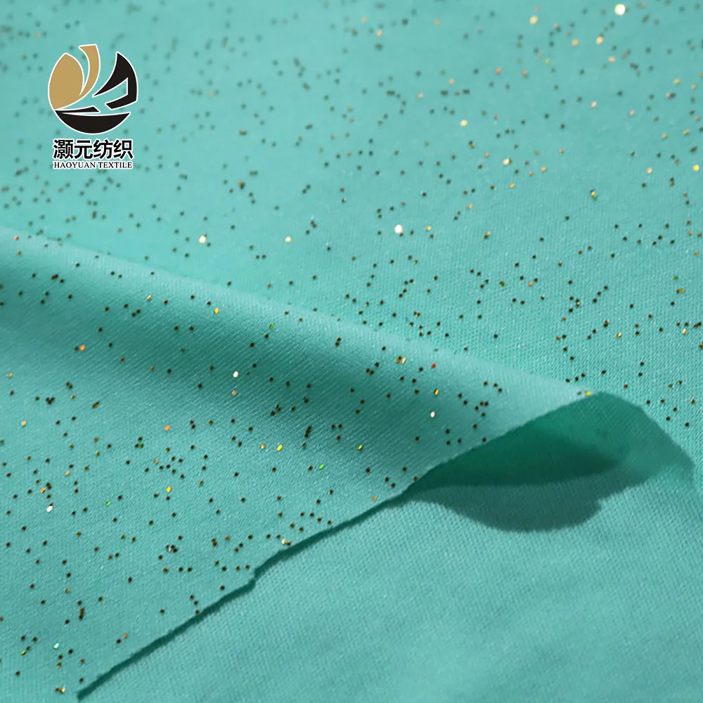Shiny Sequin Flash Colorful Knitting Green Tulle Fabric For Women Garments