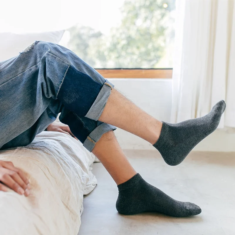 
Cheap China Good Quality Ankle Mens Bamboo Elite Socks 