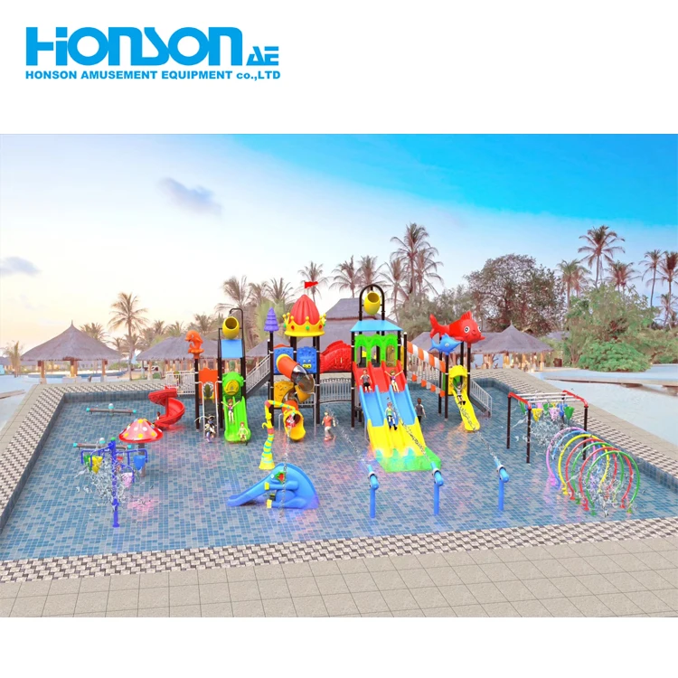 Swimming Pool Climbing Playground FRP glass fibre reinforced plastic water park slides