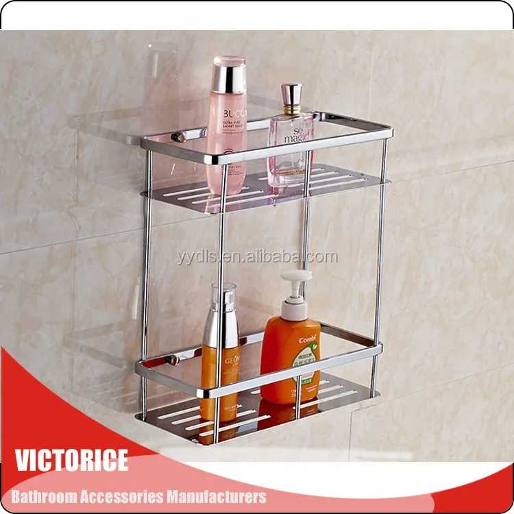 
3180 Bathroom Shampoo Rack Stainless Steel Bathroom Shelf 