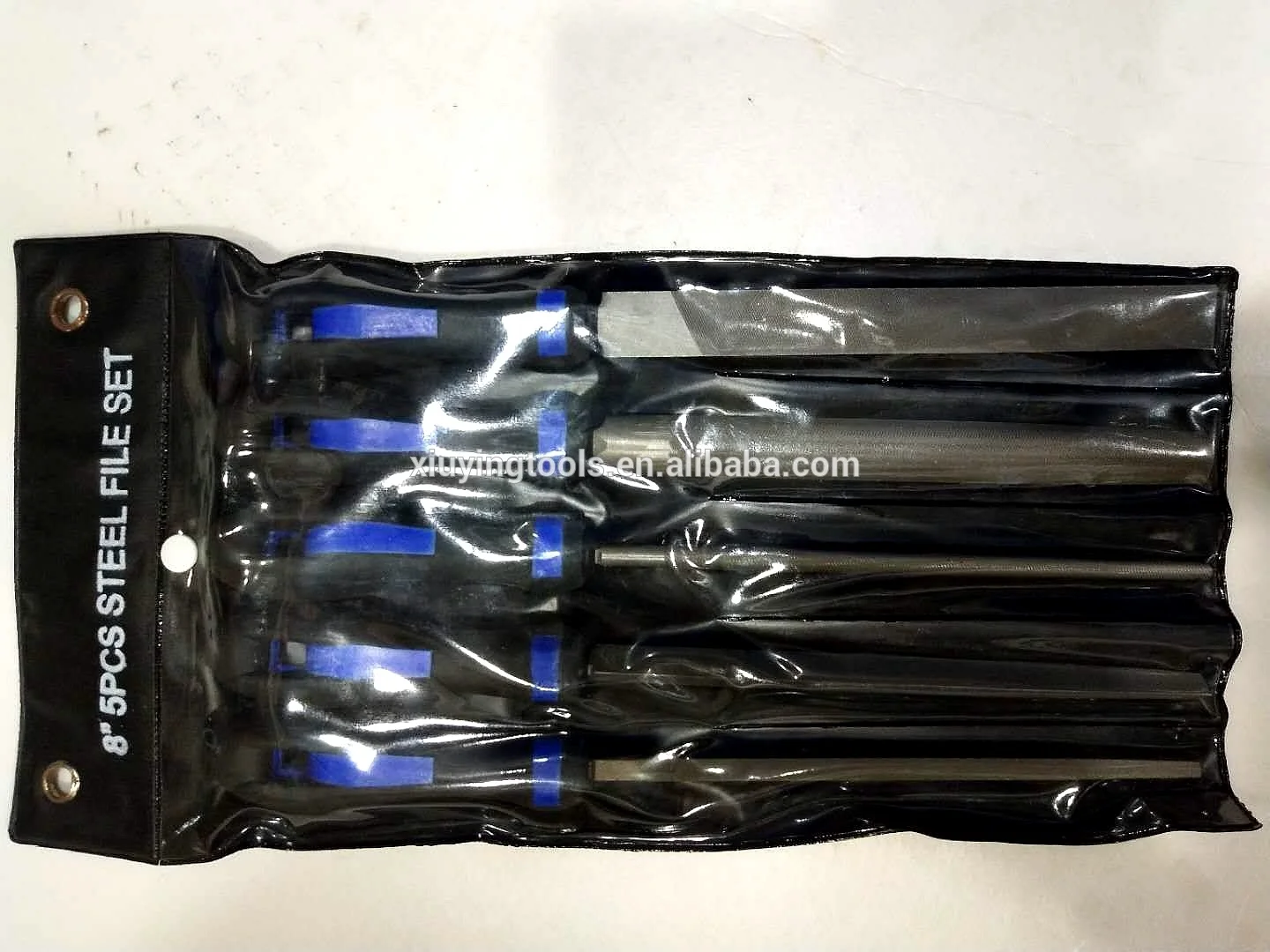 5ps Steel File Set Include Flat,Half Round,Round,Square And Three Square Files Set