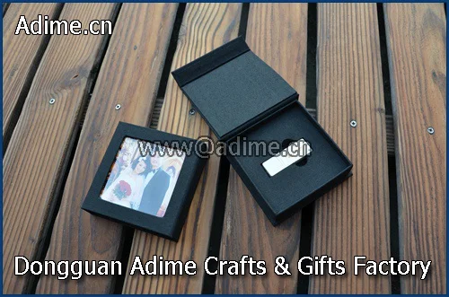 Fabric Linen Special Paper USB Flash Drive Magnet Closure Packaging Gift Box