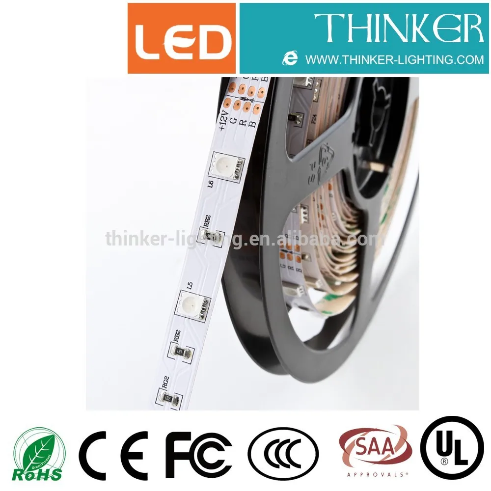 12v 30leds/m rgb светодиодные ленты 5050 поверхностного