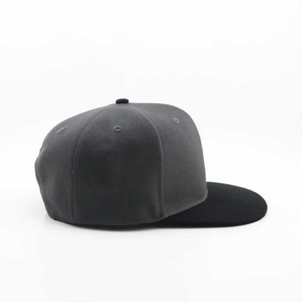 blank 6 panels flat hat factory hip-hop cap for sale custom snapback cap