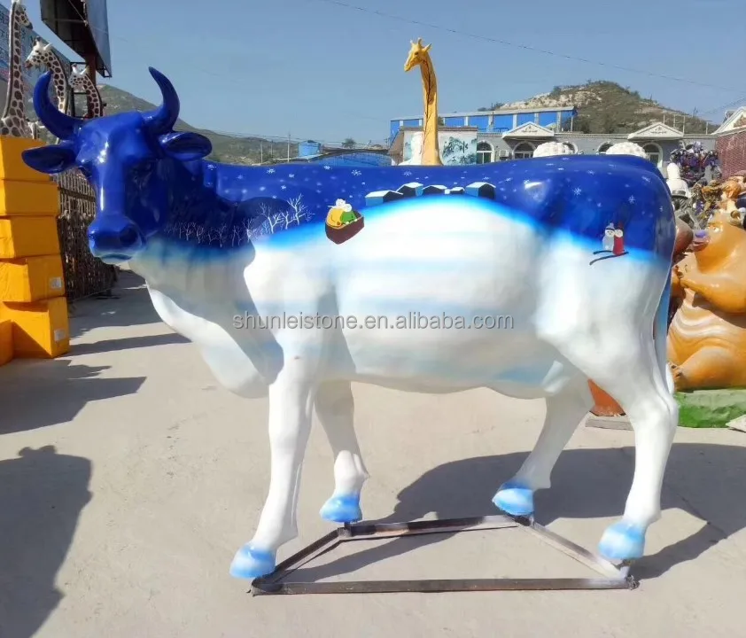 Life Size Cow Statue animal fiberglass sculpture