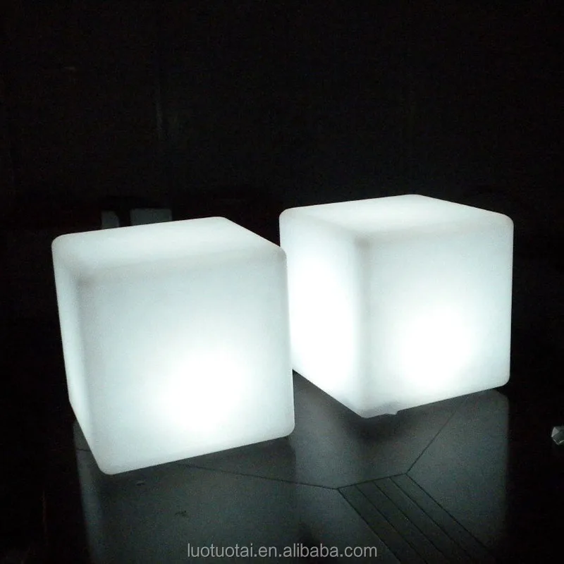 
Rechargeable Illuminated led cube kit plastic cube chair lighted led cube chair outdoor seating for living room LTT-C500 