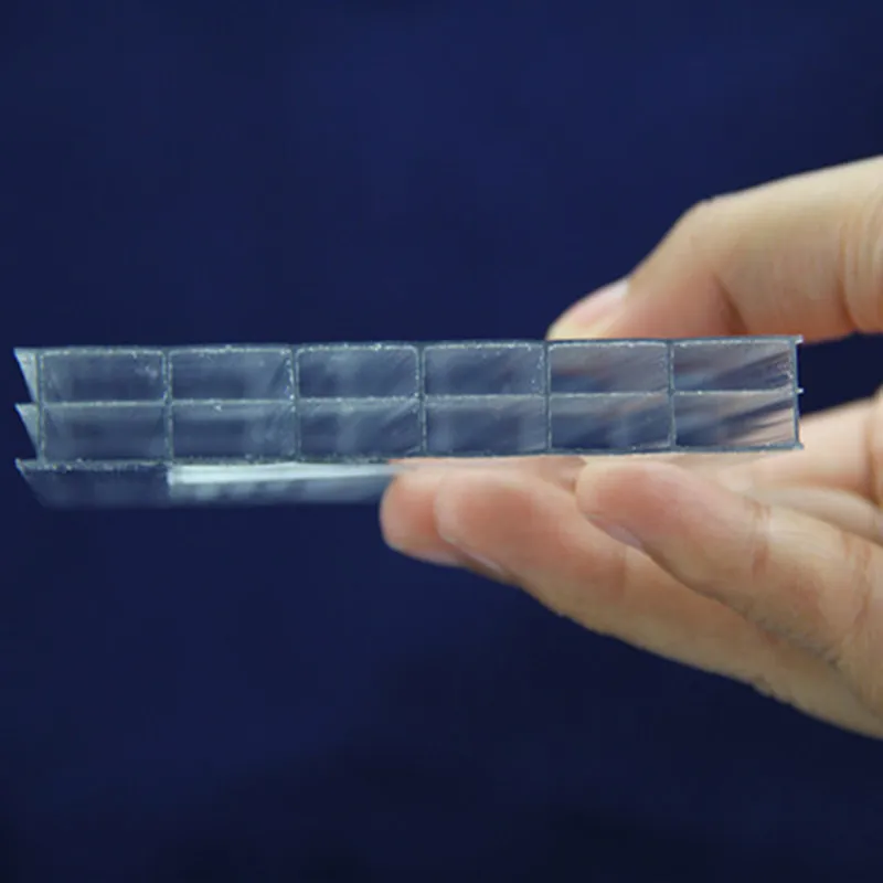 Clear plastic roofing panels 16mm triple wall polycarbonate hollow sheet